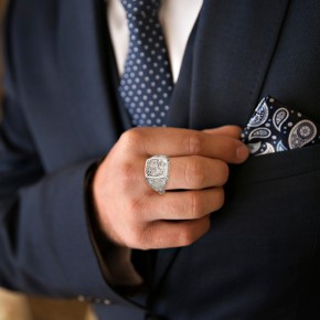 Men's Ring Silver 18(57)