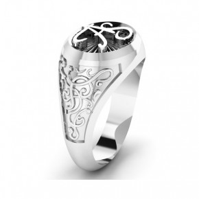 Initial Ring aus Silber