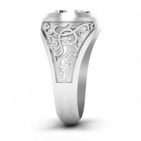 Initial Ring aus Silber
