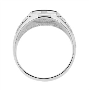 Herrenring aus Silber 925 mit Onyx