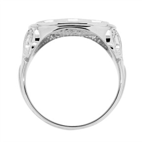 Men's ring in silver with initials