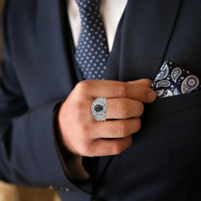 Men's ring made of 925 silver