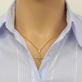 Cross of red gold 14kt