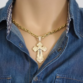 Kreuz Anhänger -orthodox- aus Gold Gelbgold / 750