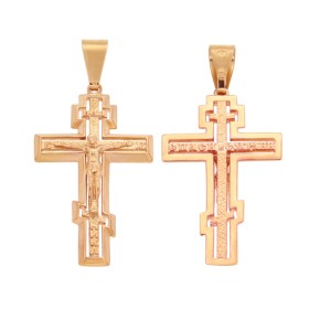 Kreuz Anhänger -orthodox- aus Gold