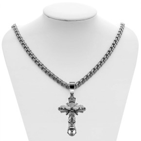Orthodox cross with the Crucifixion of Christ