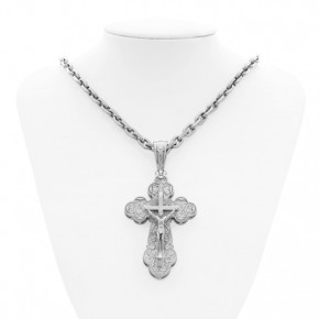 Orthodox cross with the Crucifixion of Christ Blackened