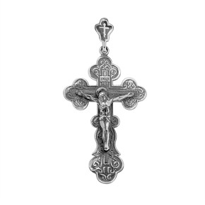 Orthodox cross with the Crucifixion of Christ