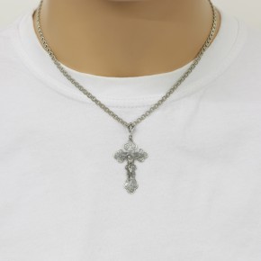 Orthodox cross with the Crucifixion of Christ