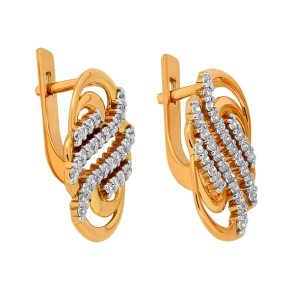 Damen Ohrringe Rotgold