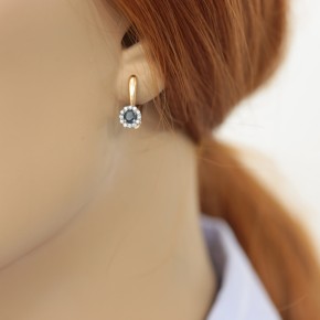 Earrings with Sapphire Diamondss