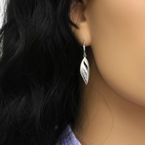 Silver earrings 925 with Zirconia