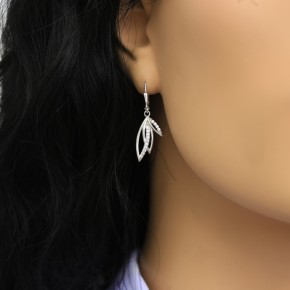 Silver earrings 925 with Zirconia