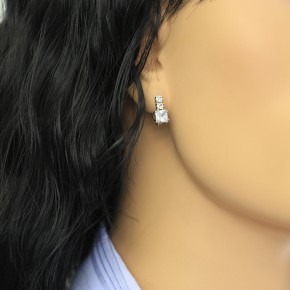 Silver earrings 925 with Zirconia