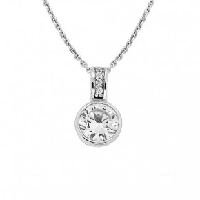 Silver pendant with zirconia