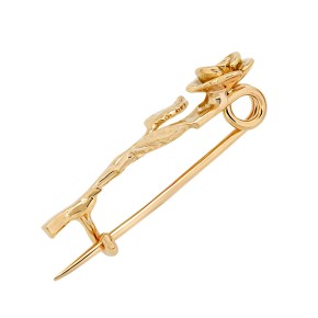 Safety pin red gold 14 kt rose