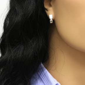 Earrings with zirconia Silver 925