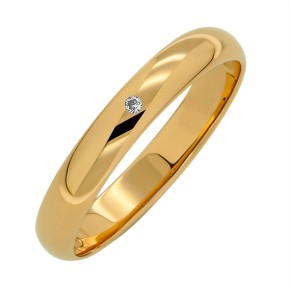 Ehering Hochzeitsring Trauring aus Gold mit Diamant